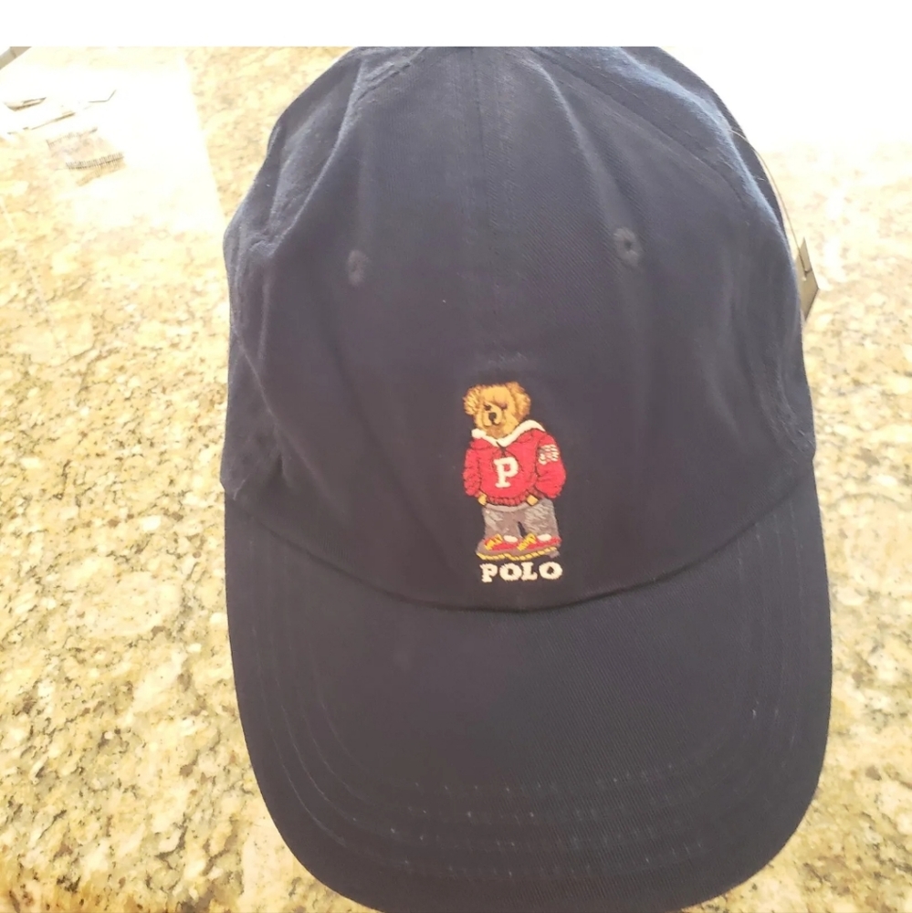 POLO RALPH LAUREN LIMITED VARSITY POLO BEAR 🐻 LOGO NAVY CAP HAT OSFA $49 NWT